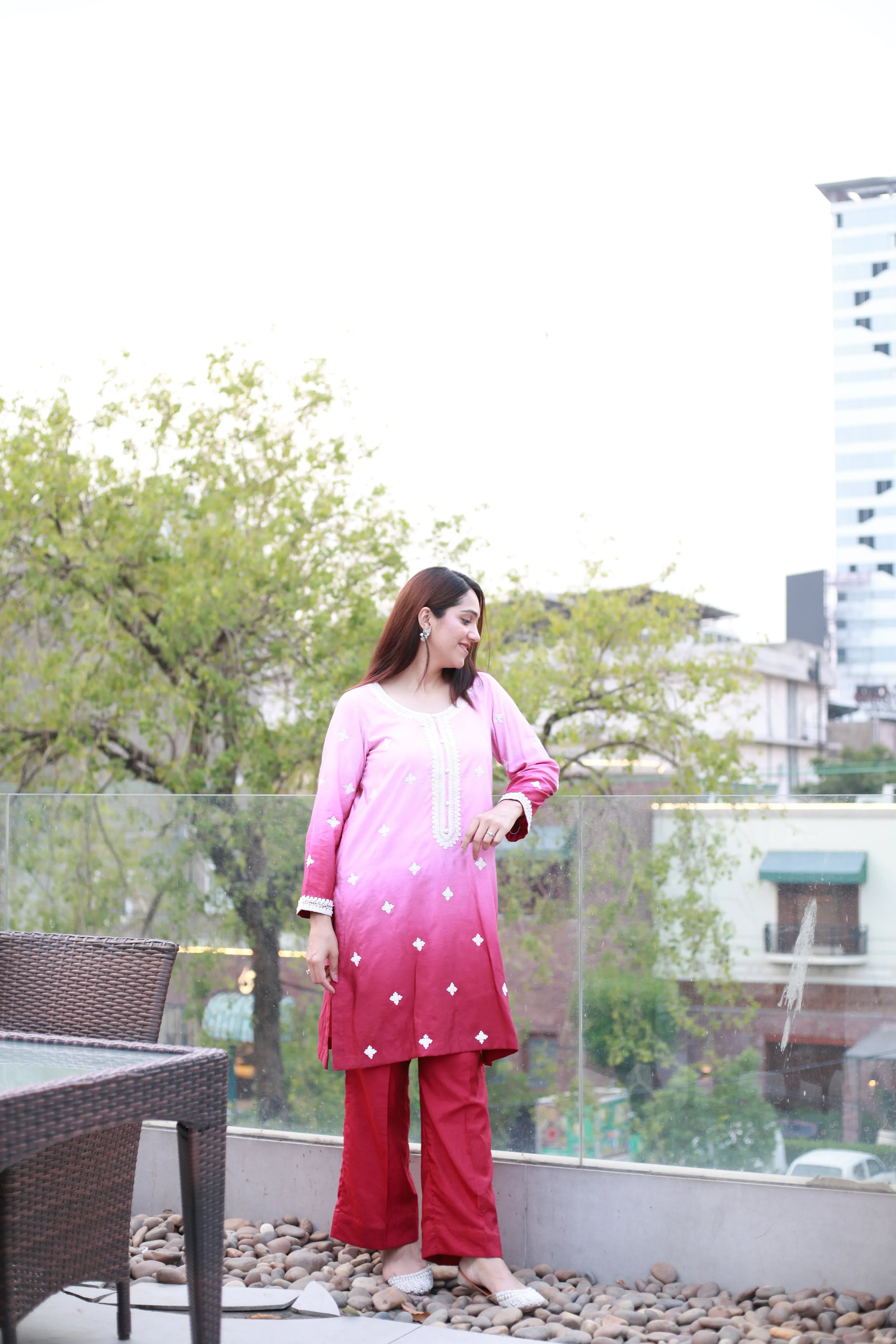 Shaded Blossom 2 Piece Suit