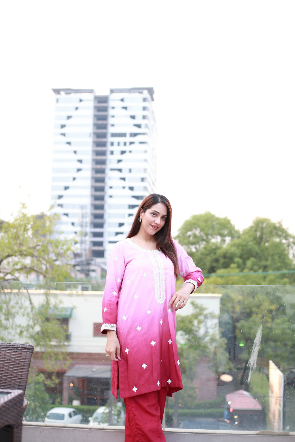Shaded Blossom 2 Piece Suit