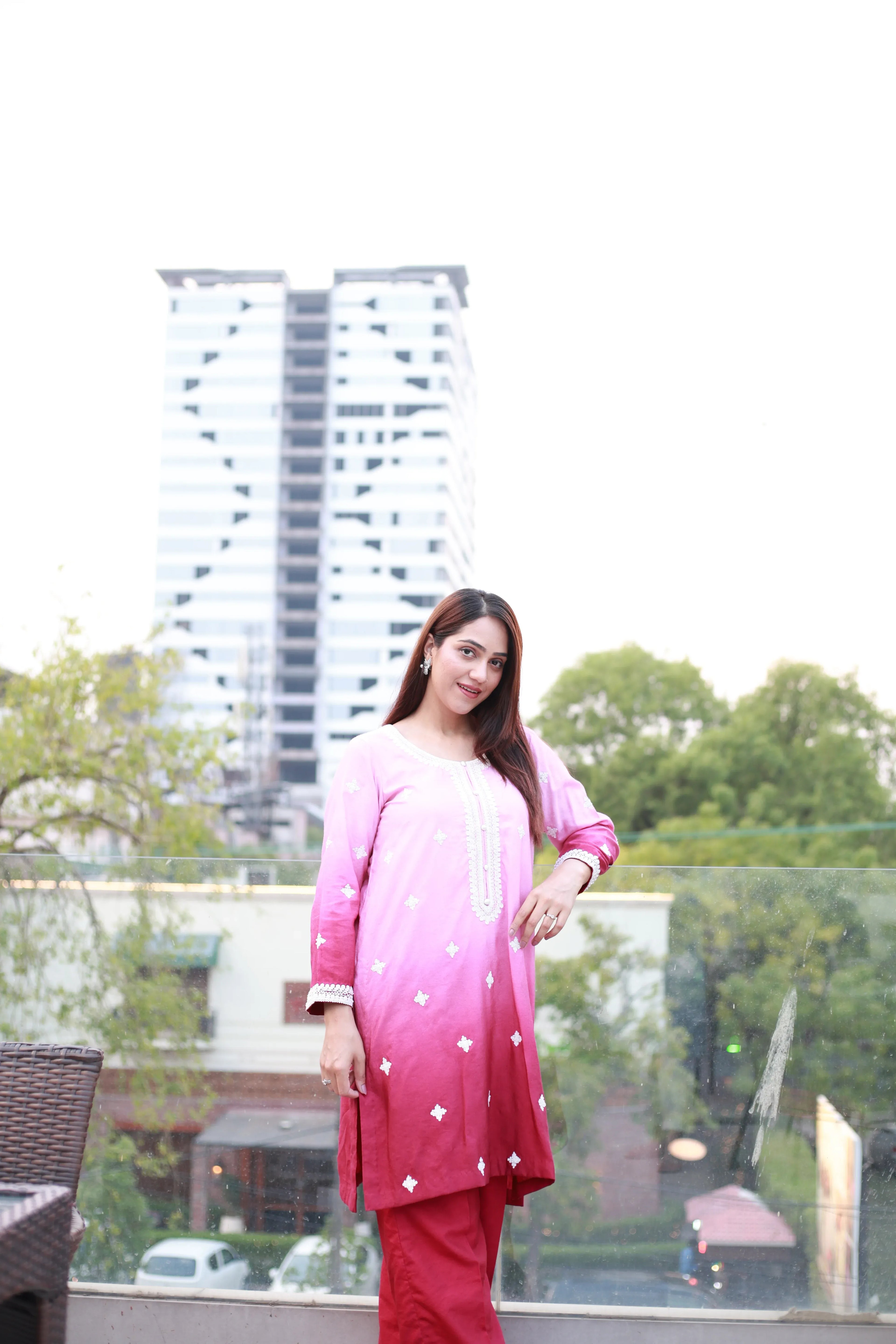 Shaded Blossom 2 Piece Suit