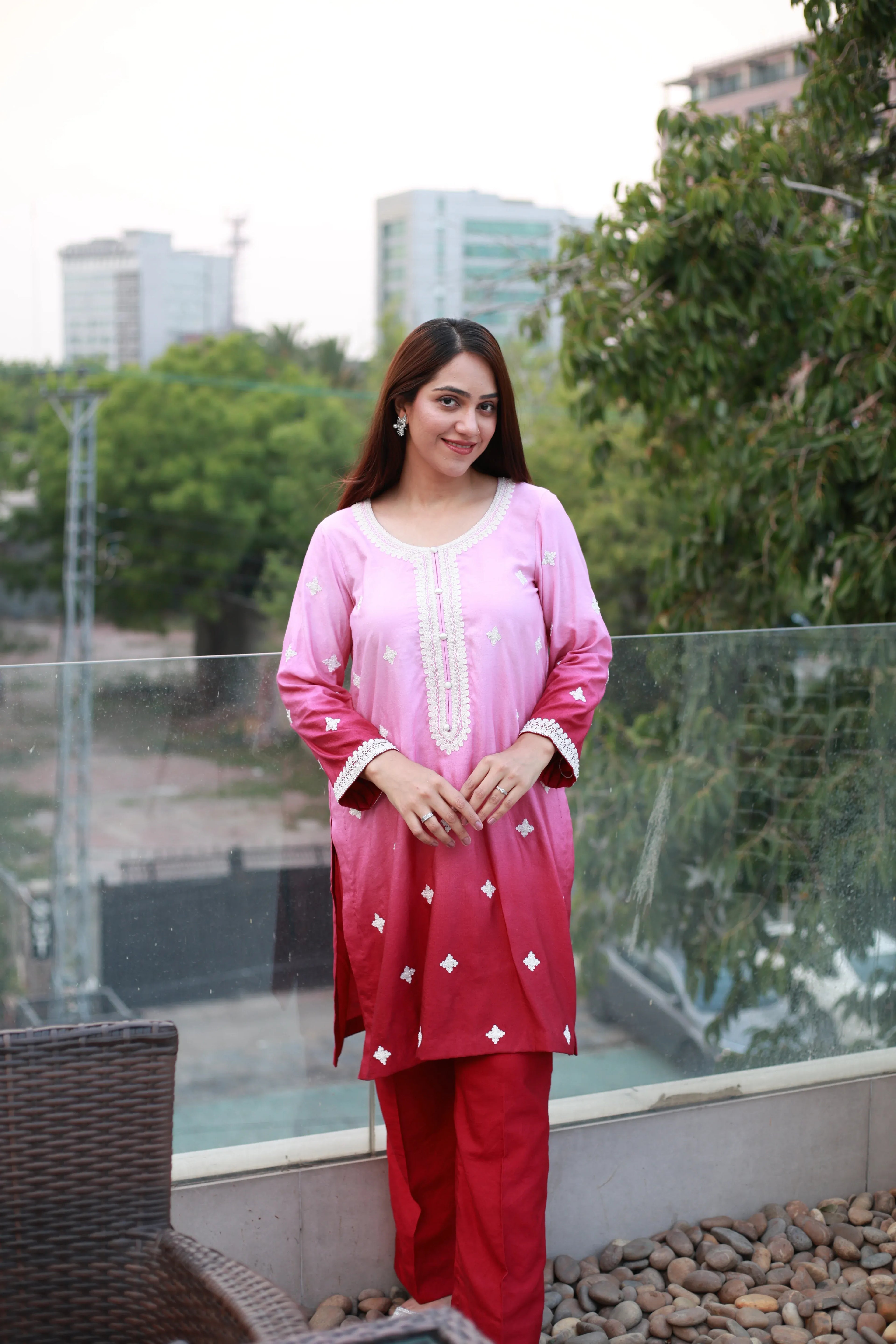 Shaded Blossom 2 Piece Suit
