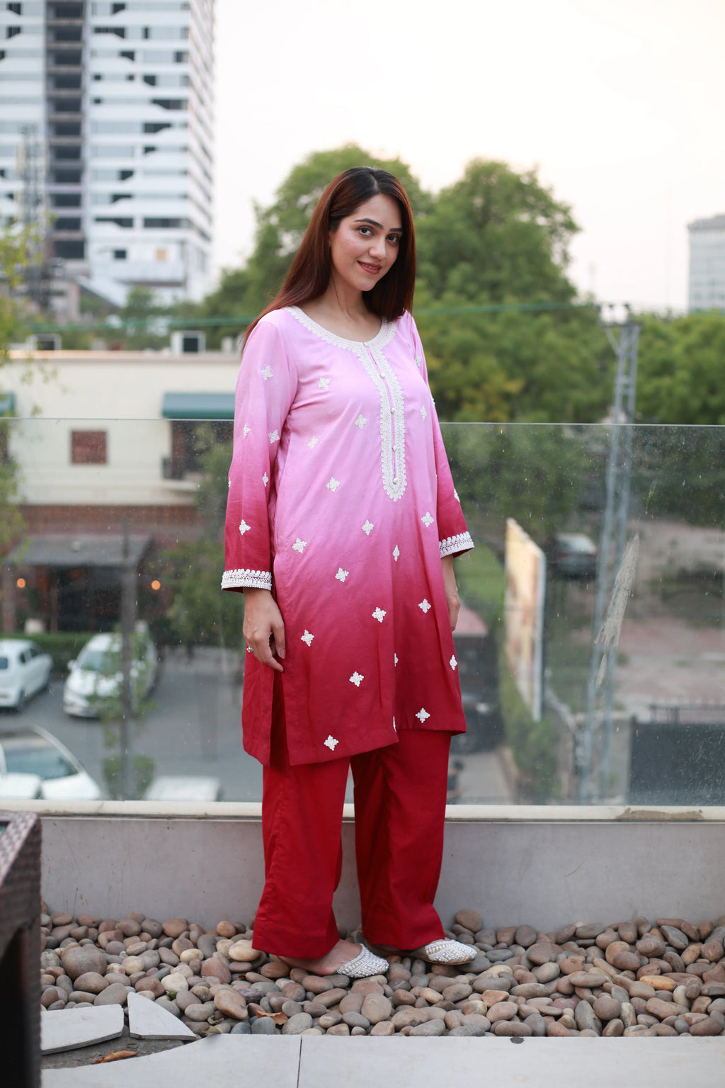 Shaded Blossom 2 Piece Suit