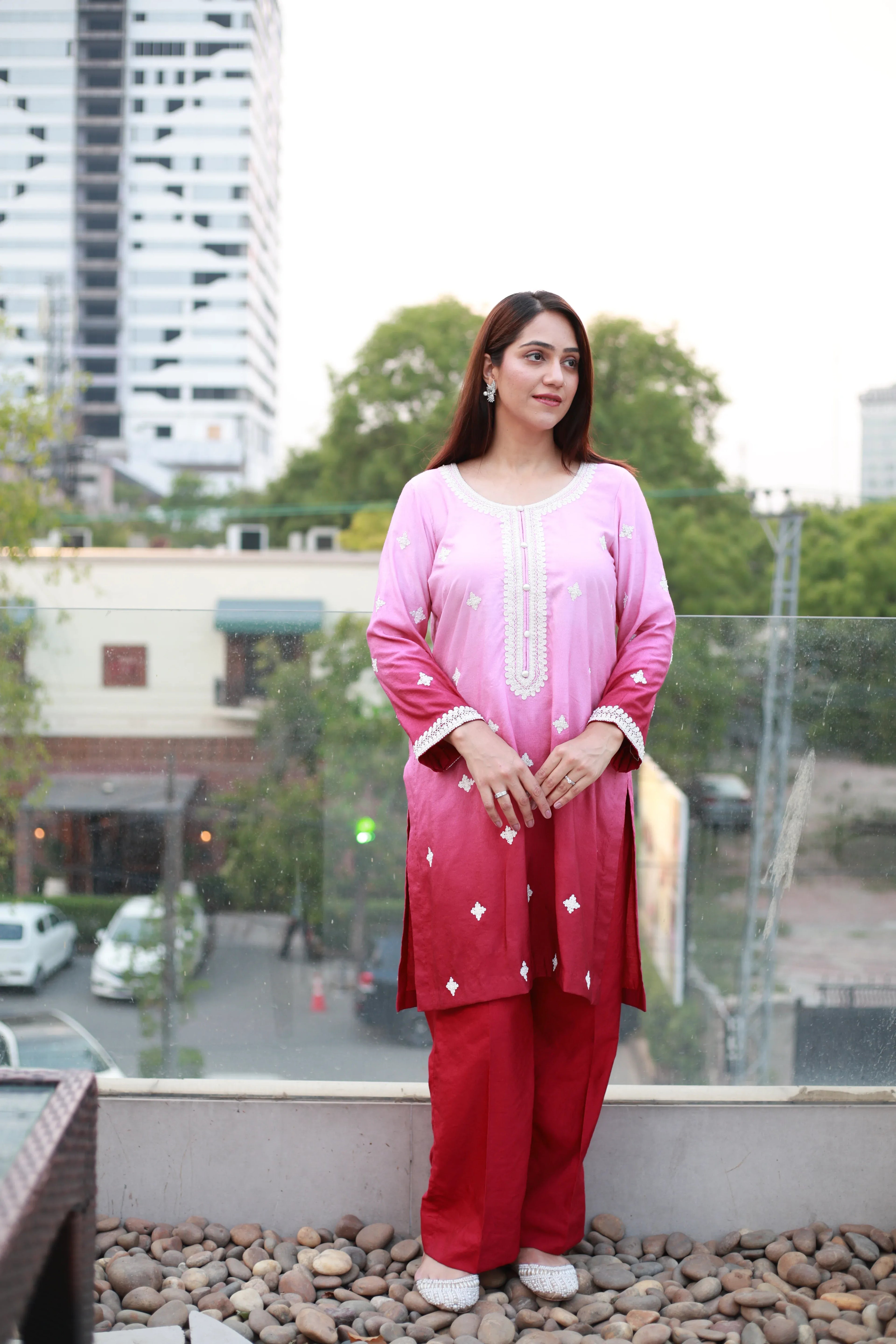Shaded Blossom 2 Piece Suit